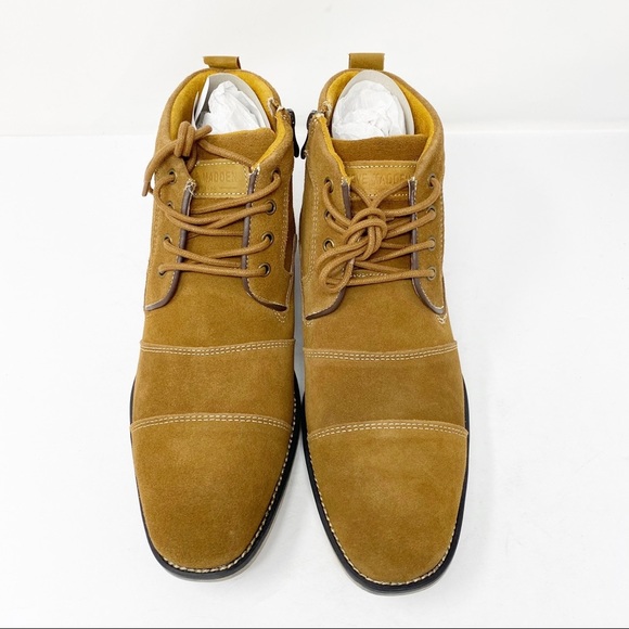 Steve Madden Krane Suede Leather Boots Tan Sz 9 NWT - Picture 7 of 7